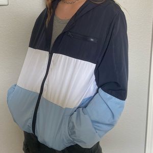 Brandy Melville John Galt tricolor windbreaker raincoat